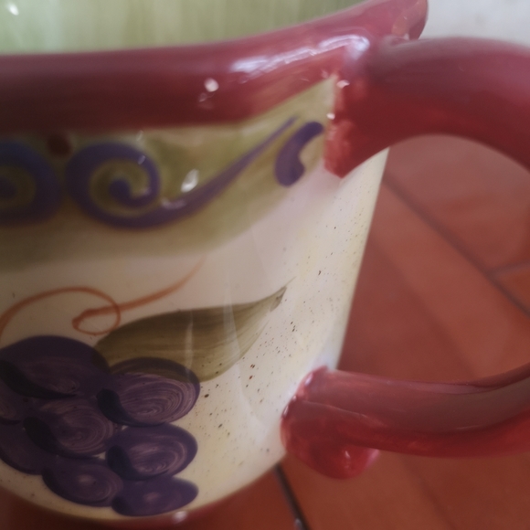 3 for$15 Vintage 4" Tall Medici Hand Painted Fruit Ceramic Creamer By Tabletop - Picture 5 of 7